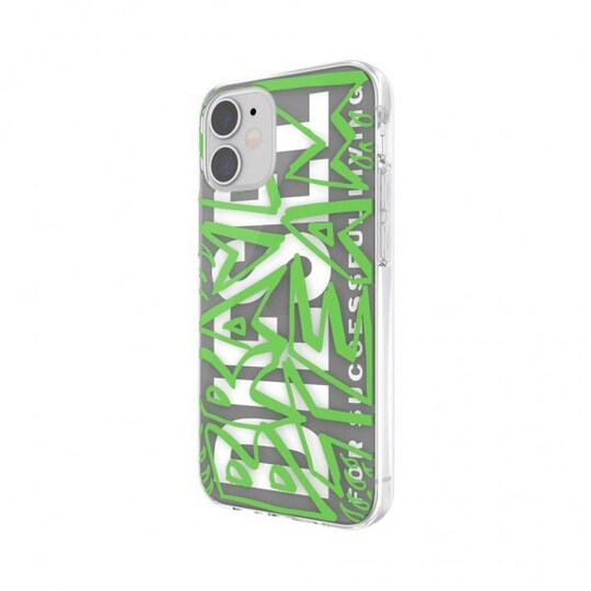 iPhone 12 Mini Cover Snap Case Clear AOP Black/Green