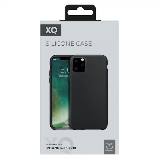 XQISIT iPhone 11 Pro Cover Silikoneei Sort