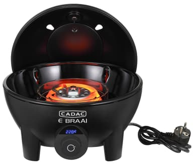 E-BRAAI el-grill Ø40  bordmodel  Stor varmekapacitet op til 300 °C.