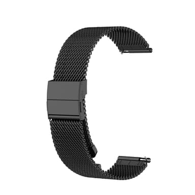 INF Garmin VivoActive 3 / Move / Forerunner (20 mm) armbånd Rustfrit stål Sort