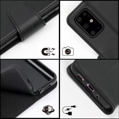 Mobilcover Samsung Galaxy Note 20 Ultra med kortspor Sort