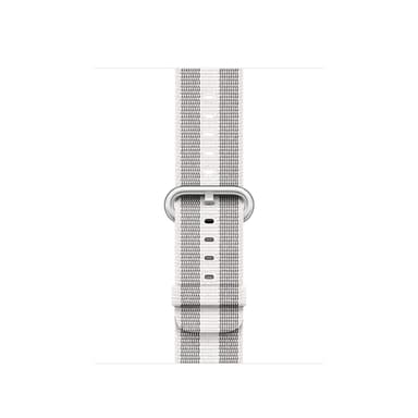 Apple Watch rem 38 mm Sport Loop flettet nylonrem (white stripe)