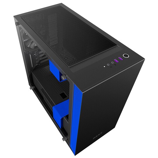 NZXT H400i Micro ATX PC-kabinet (mat sort/blå)