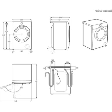 Electrolux Serie 800 vaskemaskine EW8F8669Q9 (9 kg)