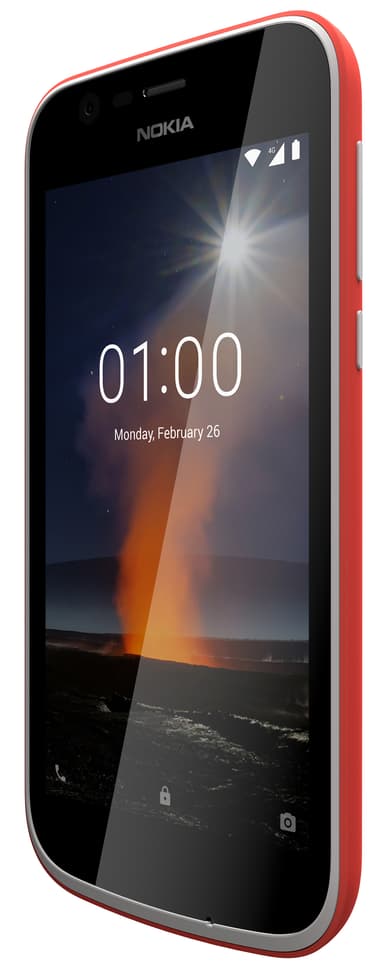 Nokia 1 smartphone (warm red)