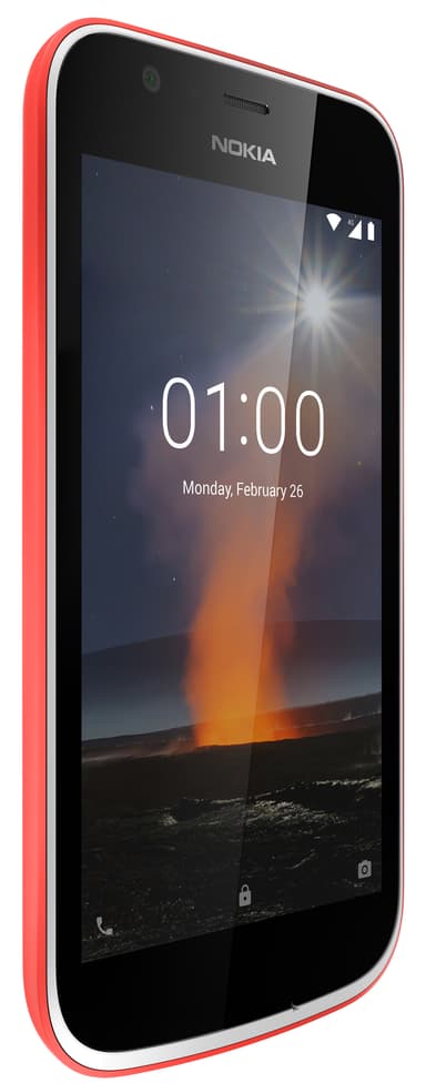 Nokia 1 smartphone (warm red)
