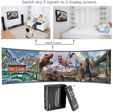 HDMI Matrix Switch 3x2 full HD, 3D, 4Kx2K