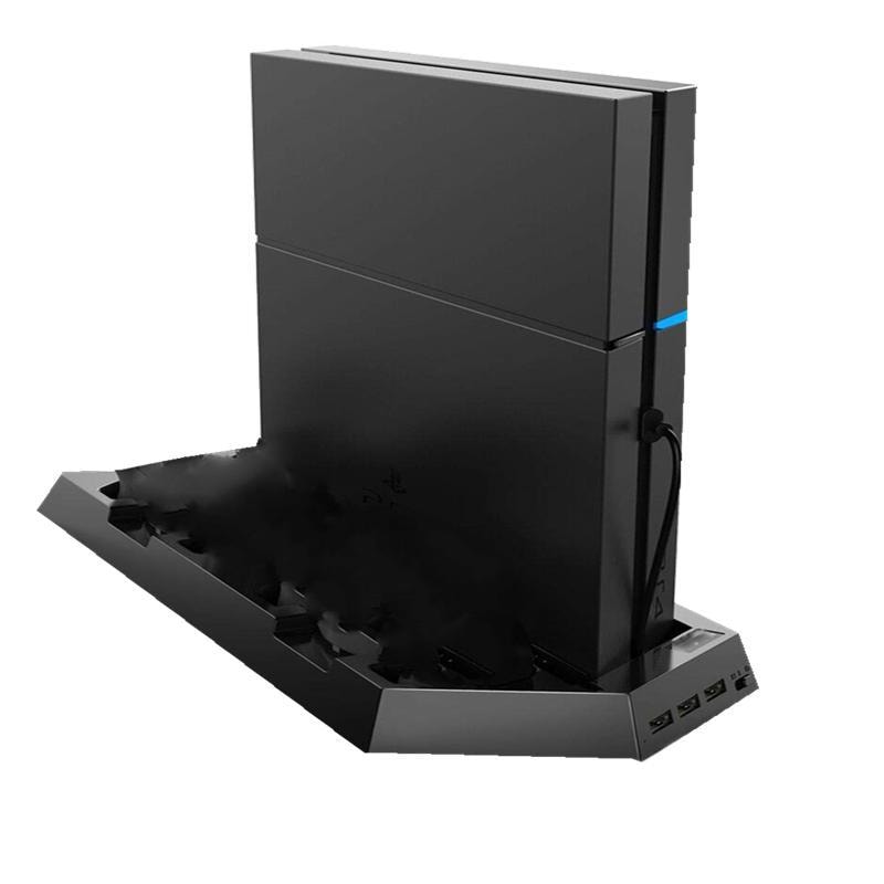 PS4 / PS4 Slankt lodret stativ med ladestation, USB-hub Elgiganten