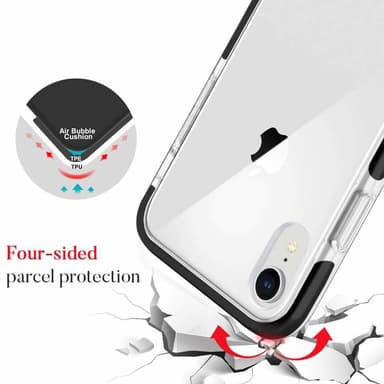 iPhone XR skal gennemsigtig / sort