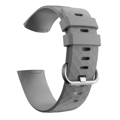 Fitbit Charge 3/4 armbånd silikone Grå / Sølv (S)