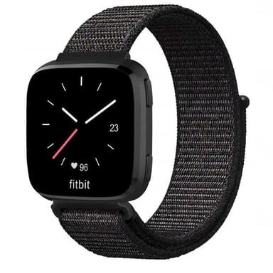 Fitbit Versa / Versa Lite armbånd nylon sort