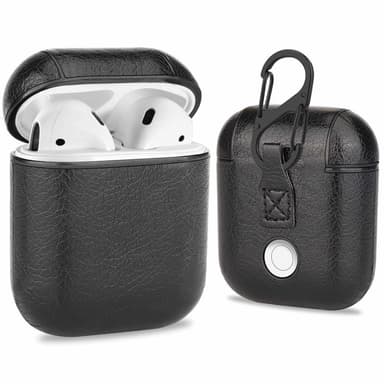 Taske til Apple AirPods 1/2 - PU læder - sort