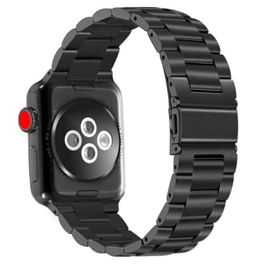 Apple Watch armbånd 42 mm rustfrit stål - sort
