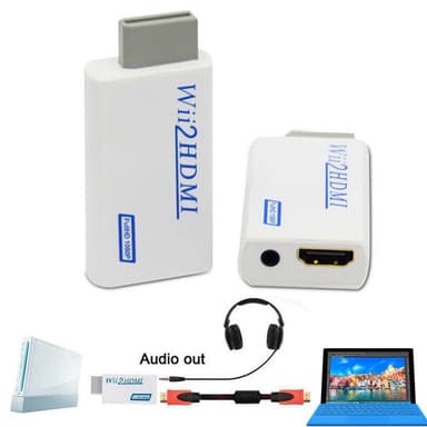 Rejse flygtninge vogn Nintendo Wii til HDMI-adapter - fuld HD 1080p hvid | Elgiganten