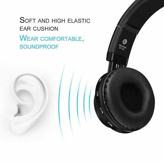 Bluetooth-hovedtelefoner med aktiv støjreduktion + ledning