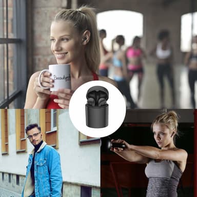 Trådløse hovedtelefoner med Bluetooth 5.0-opladetaske