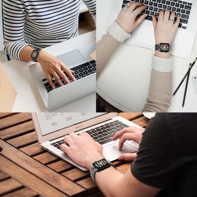 Apple Watch armbånd 42 mm rustfrit stål - sort
