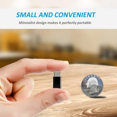 USB-C til Micro USB-adapter aluminium - sort