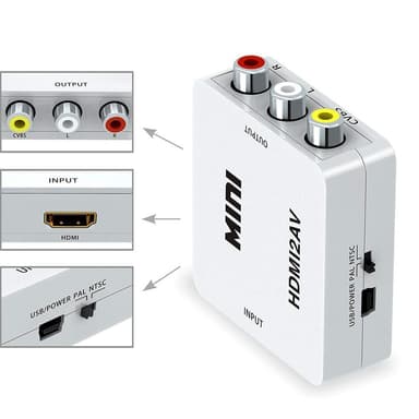 ballon Fremkald Vægt HDMI till AV/RCA signalomvandlare 1080p | Elgiganten