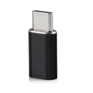 USB-C til Micro USB-adapter aluminium - sort