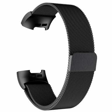 Fitbit Charge 3/4 armbånd Milanese loop sort (L)