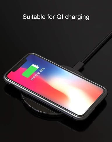 Dobbeltsidet iPhone X / iPhone XS magnetisk cover - glas / metal sort