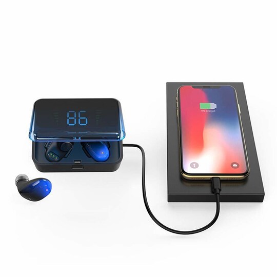 Trådløse Bluetooth 5.0 In-ear-hovedtelefoner med touch Blue