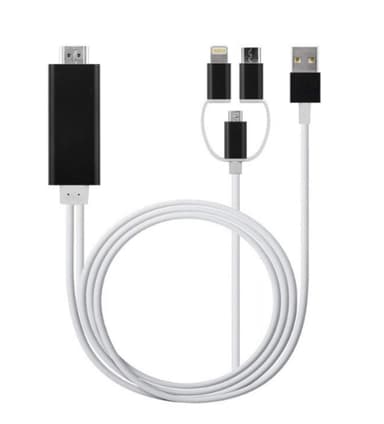 favorit lige ud for meget 3-i-1 USB-C / Micro USB / Lightning til HDMI-adapter | Elgiganten