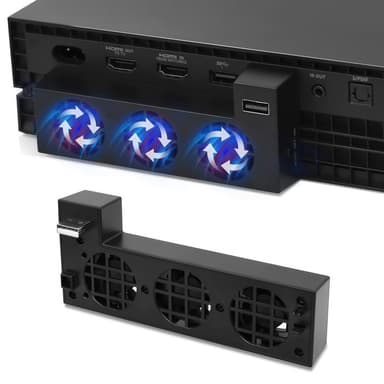 Køleventilator til Xbox One X med ekstra USB-port
