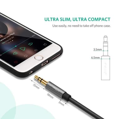 Lydkabel med 3,5 mm-stik - 1 m