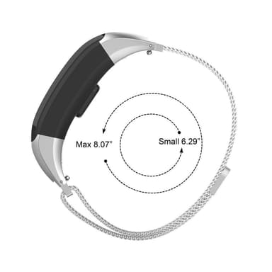 Armbånd til Garmin vivosmart HR - Milanese Loop sølv