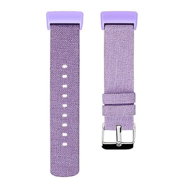 Fitbit Charge 3/4 armbånd lærred lilla (L)