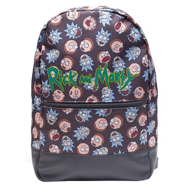 Rick & Morty - Logo og big faces rygsæk