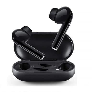 Trådløst Bluetooth 5.0 headset med støjreduktion og opladningsetui
