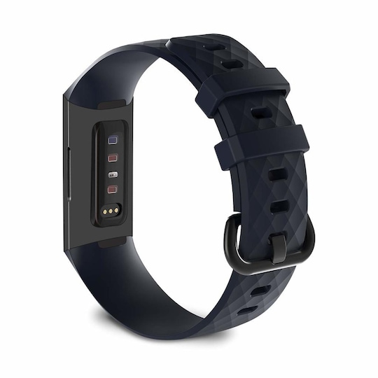 INF Fitbit Charge 3/4 armbånd silikone - mørkeblå - Lille