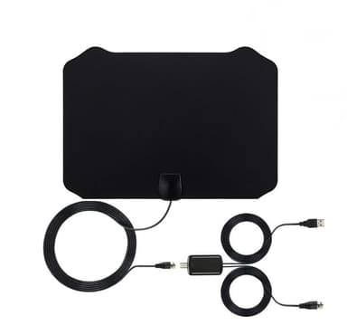 4K fuld HDTV-indendørs antenne 25 dB - sort