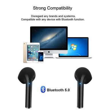 Trådløse hovedtelefoner med Bluetooth 5.0-opladetaske