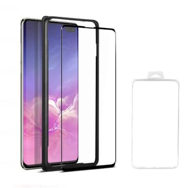Samsung Galaxy S10 fuld skærmbeskytter hærdet glas - sort