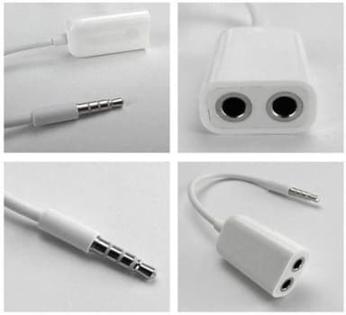 3,5 mm adapterkabel / splitter til lyd
