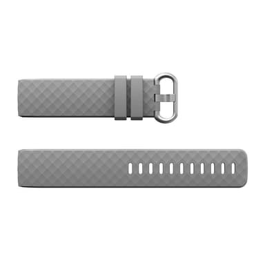 Fitbit Charge 3/4 armbånd silikone Grå / Sølv (S)