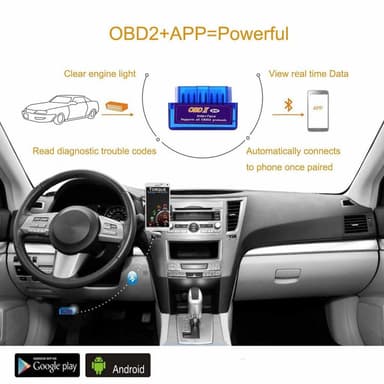 V1.5 OBD2 MINI fejlkodelæser til Android - Bluetooth