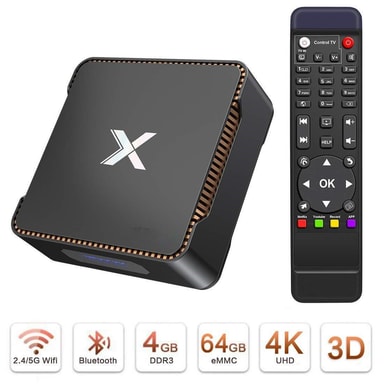 4K Android 8.1 Smart TVboks 4 GB + 64 GB Medieafspiller Elgiganten