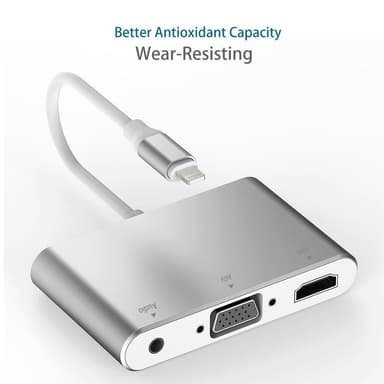 Lightning adapter til HDMI/VGA og Audio