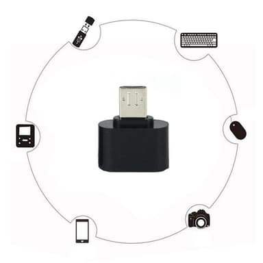 USB til MicroUSB OTG-adapter - sort