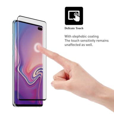 Samsung Galaxy S10 fuld skærmbeskytter hærdet glas - sort