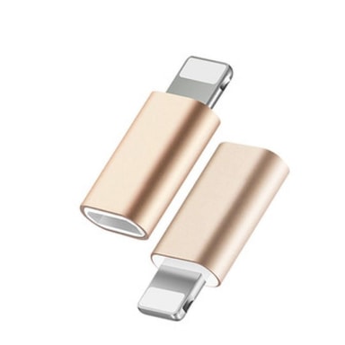 Adapter Lightning (han) og USBC (hun) guld Elgiganten