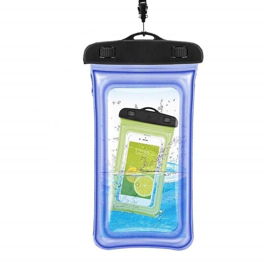 Flydende vandtæt mobiltaske størrelse Blå Elgiganten