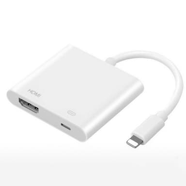 Lightning adapter til HDMI med gennemgående opladning
