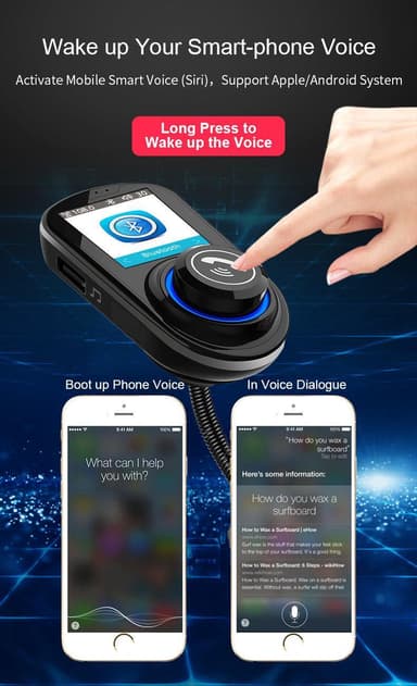 Bluetooth-adapter til bilen - FM-sender - billader