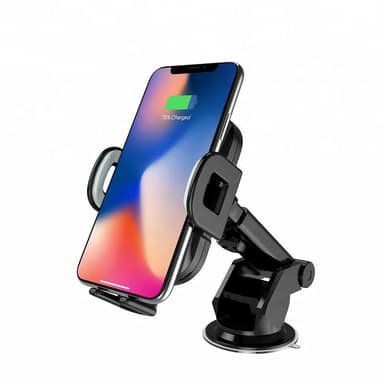 Trådløs Qi-oplader mobilholder til bilen - hurtig opladning af IR-sensor